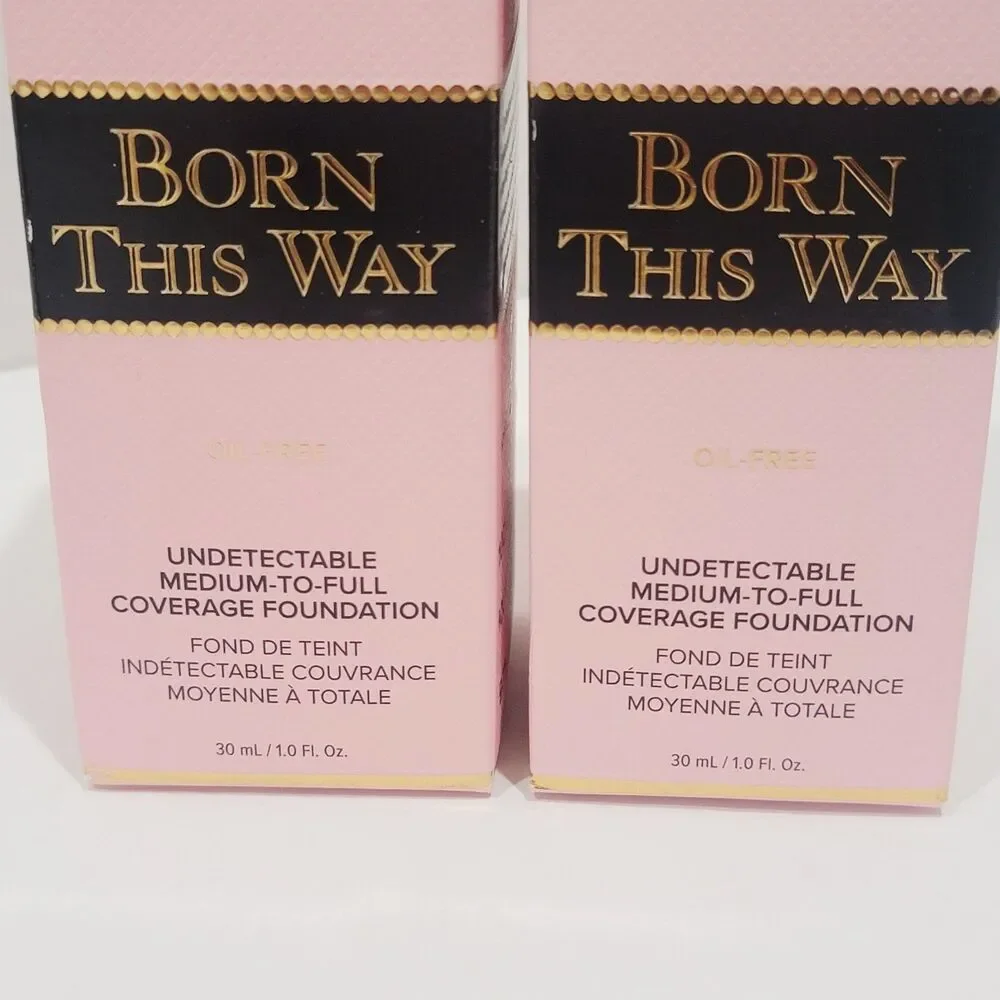 Too Faced Born This Way Lot GANACHE Undetectable Med to Full Foundation 1.0 Oz
